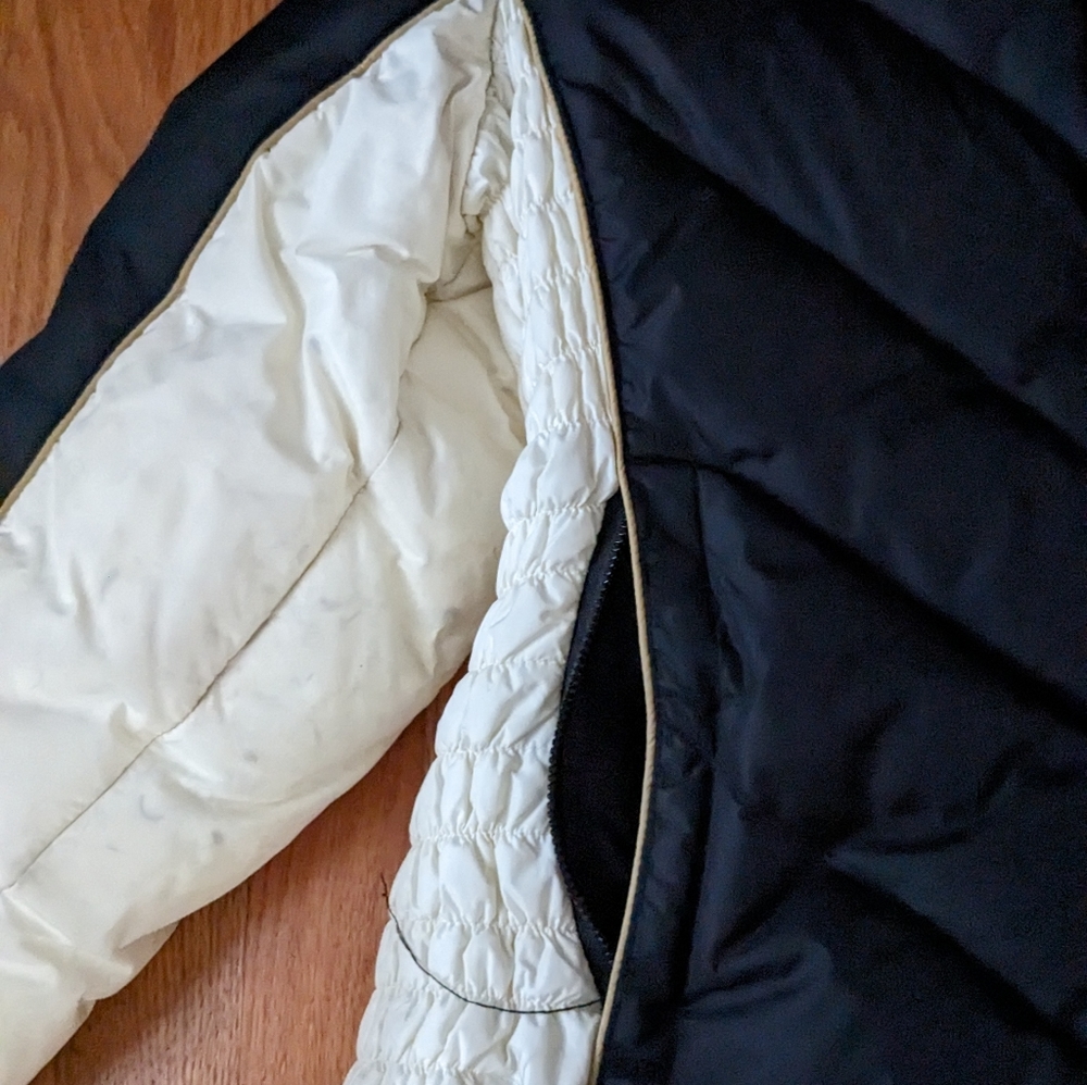 Jennifer Lopez JLo quilted jacket black and cream size S - Picture 3 of 5